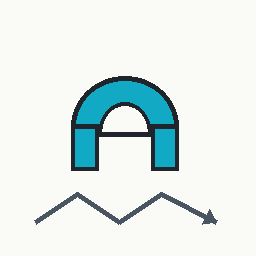 cyan arch bounce visual referent